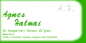 agnes halmai business card